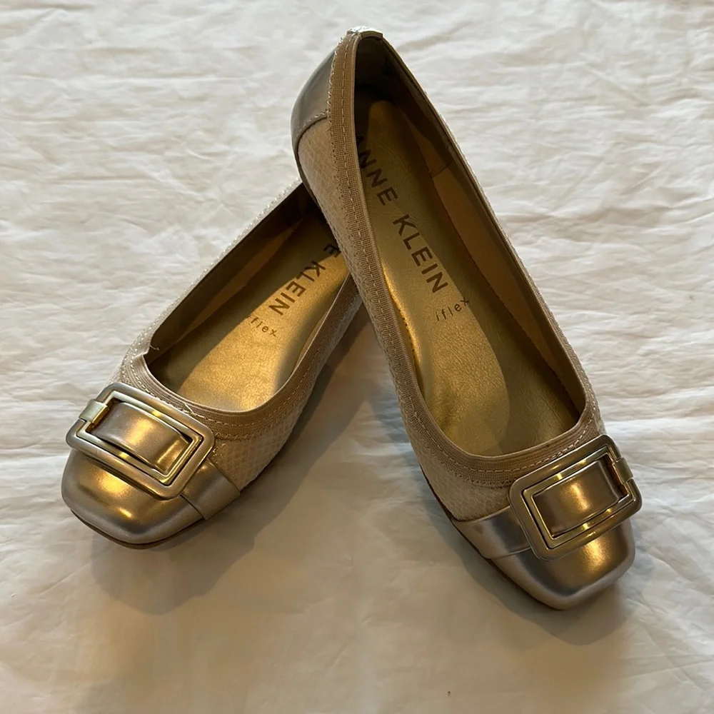 Anne Klein Women Flats Taupe Shoes Size 7.5 - Picture 1 of 8